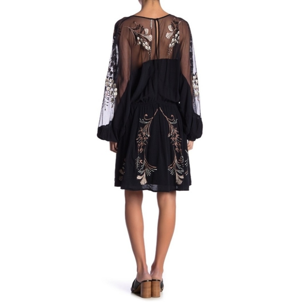 Free People Embroidered Plunge Dress - Picture 2 of 8